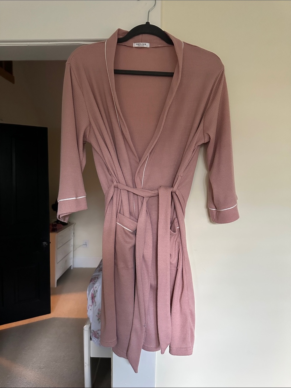 Waffle Knit Robe - Dusty Rose
